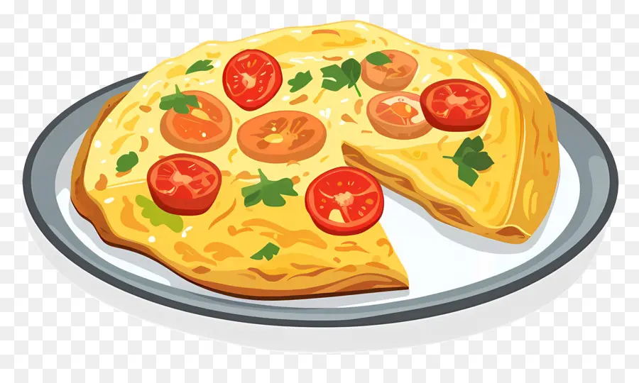 İspanyol Omleti，Domatesli Omlet PNG