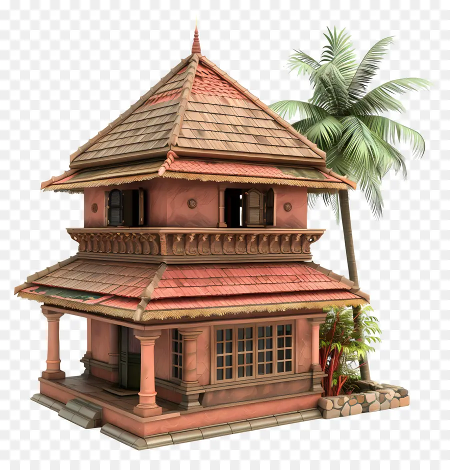 Kerala Evi，Geleneksel Ev PNG