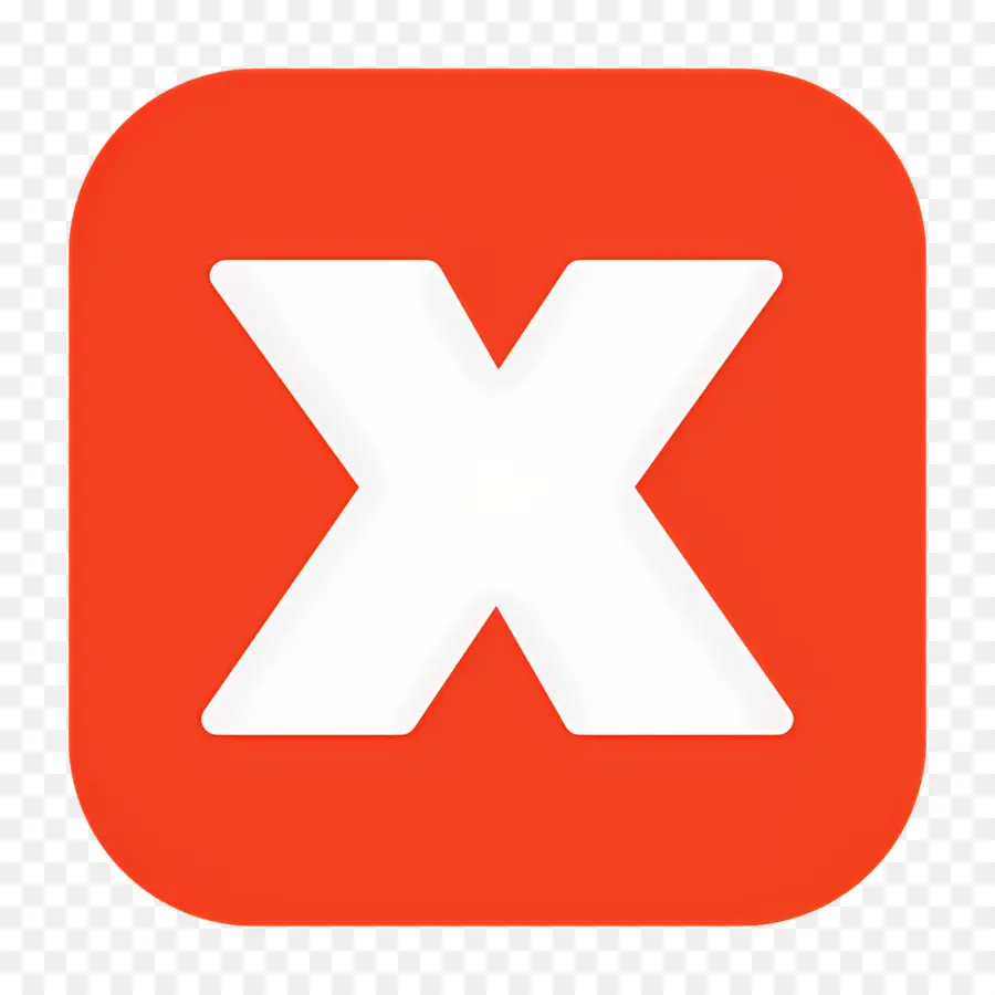 X Logosu，Kırmızı X PNG