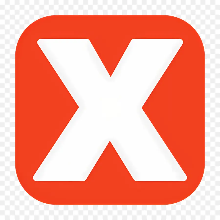 X Logosu，Kırmızı X PNG