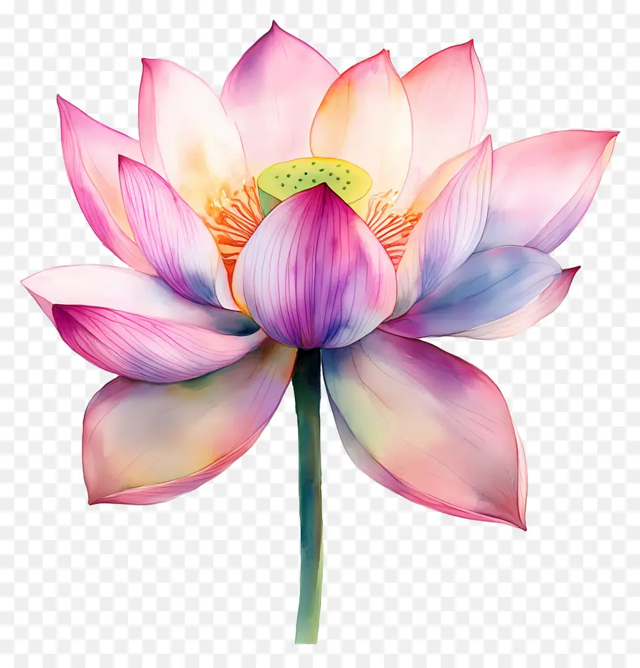 Suluboya Lotus，Pembe Lotus PNG