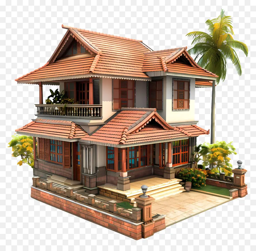 Kerala Evi，Geleneksel Ev PNG