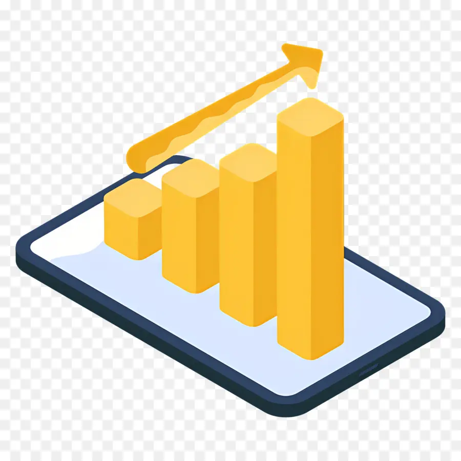 Büyüme Oku，Tabletteki Grafik PNG