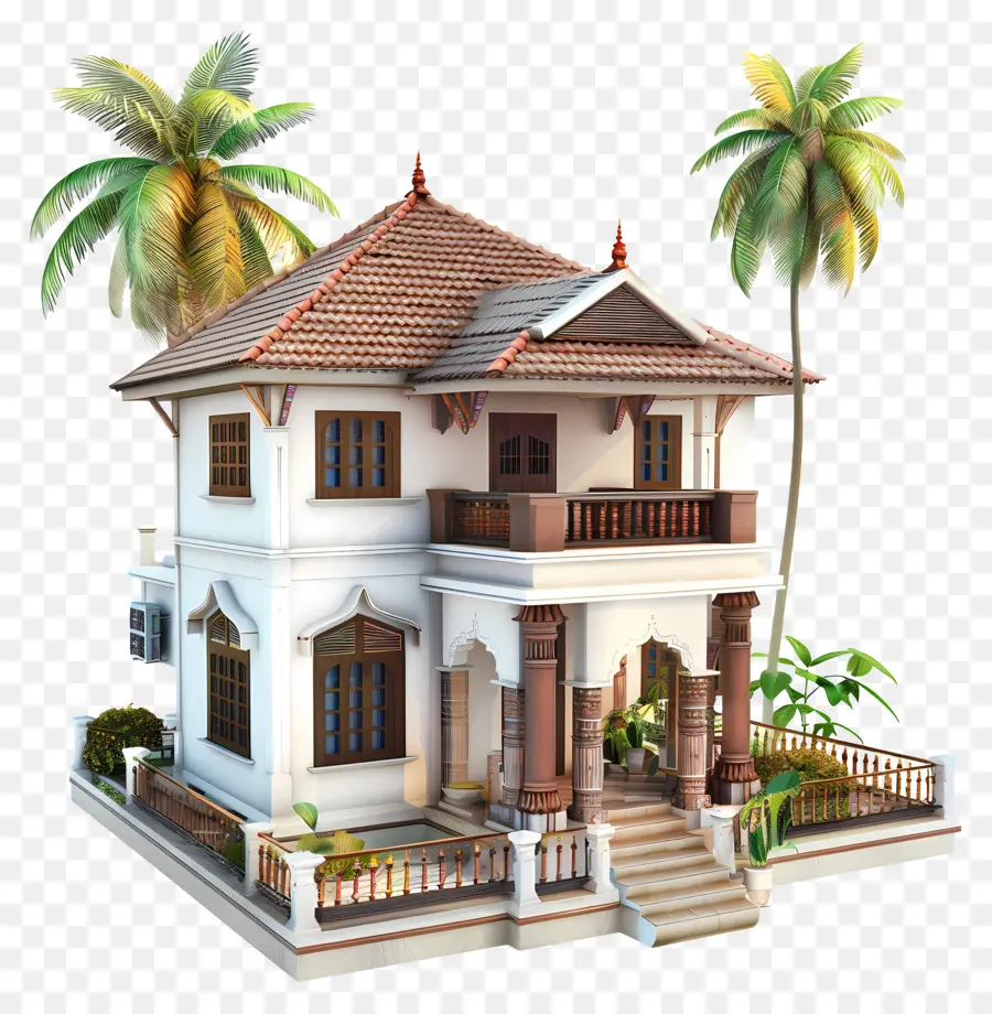 Kerala Evi，Geleneksel Ev PNG