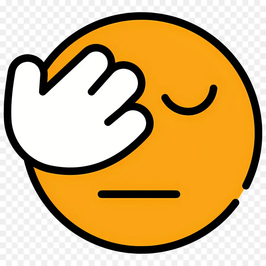 Yüz Avuçlama Emojisi，El PNG