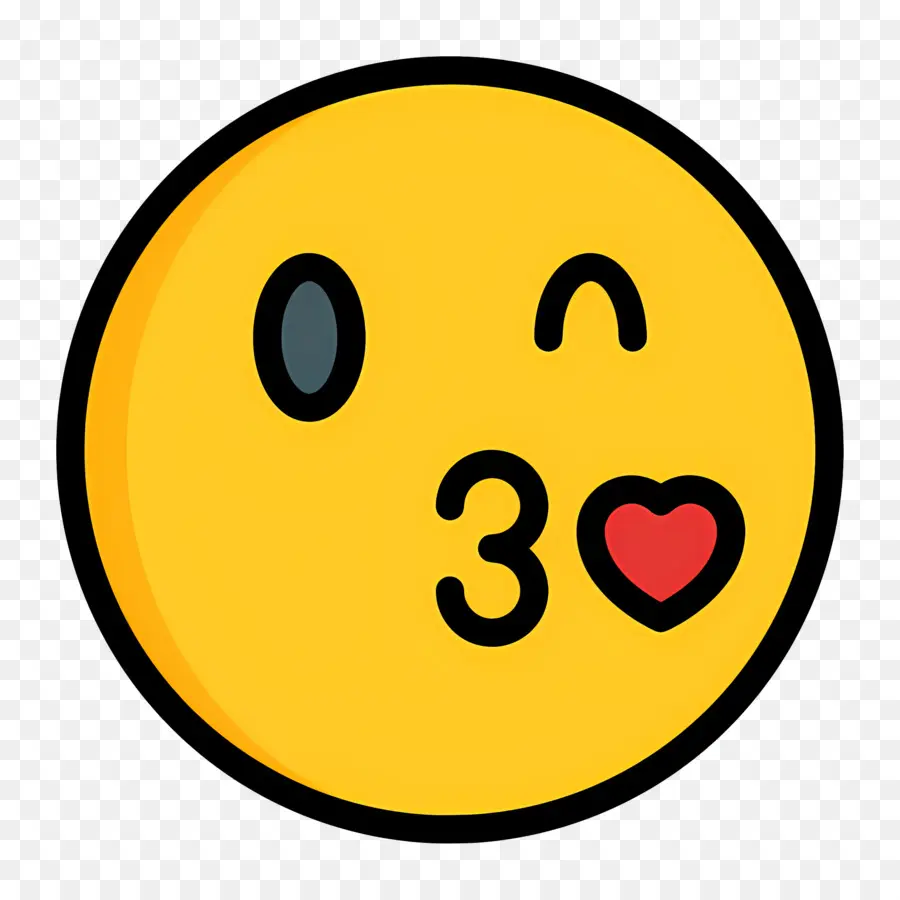 öpücük Emojisi，Emojiyi öpmek PNG