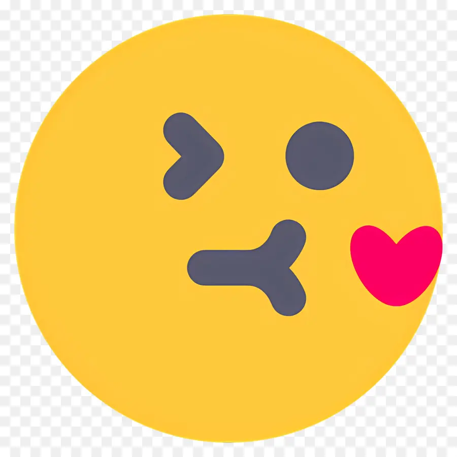 öpücük Emojisi，Göz Kırpan Emoji PNG