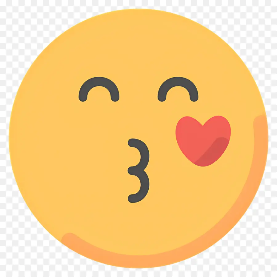 öpücük Emojisi，Göz Kırpan Emoji PNG