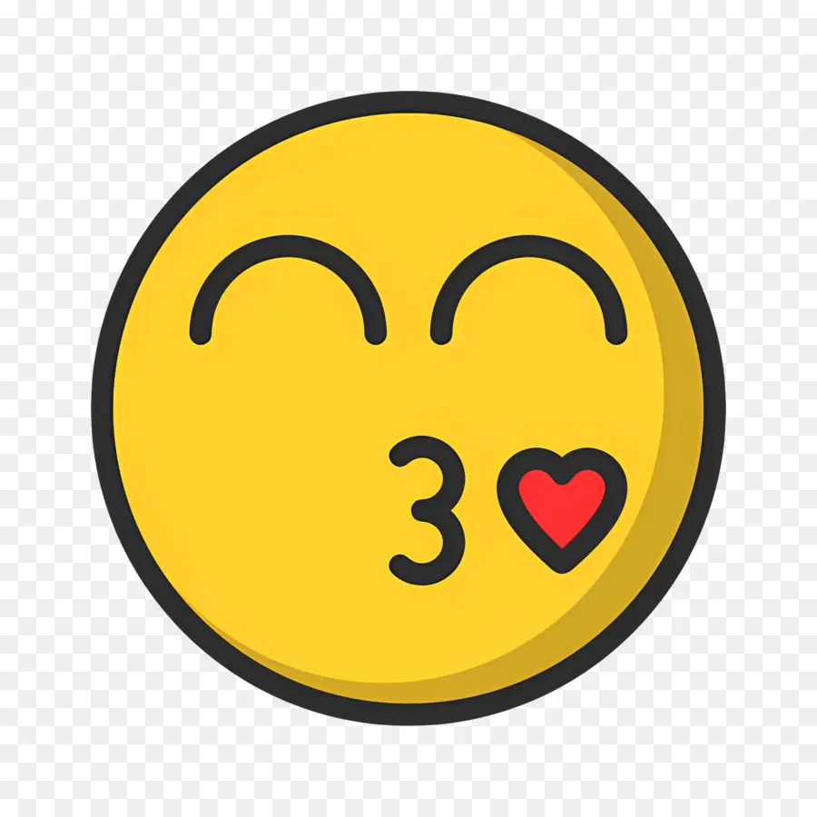 öpücük Emojisi，Emojiyi öpmek PNG