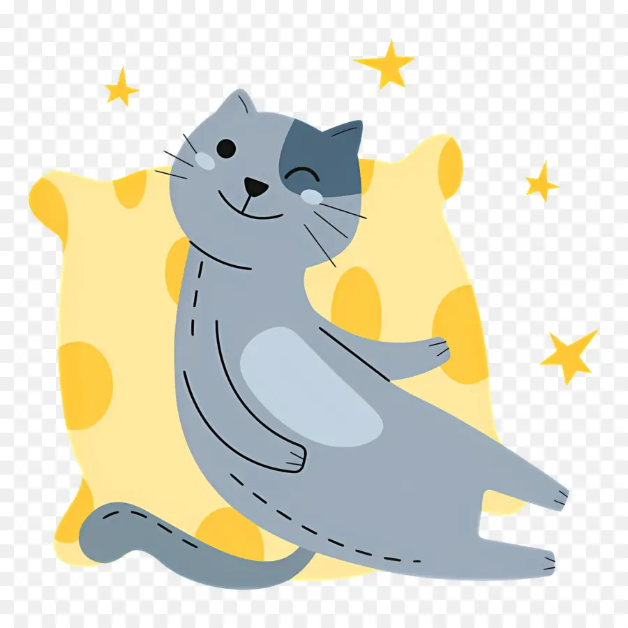 Uyuyan Kedi，Gri Kedi PNG