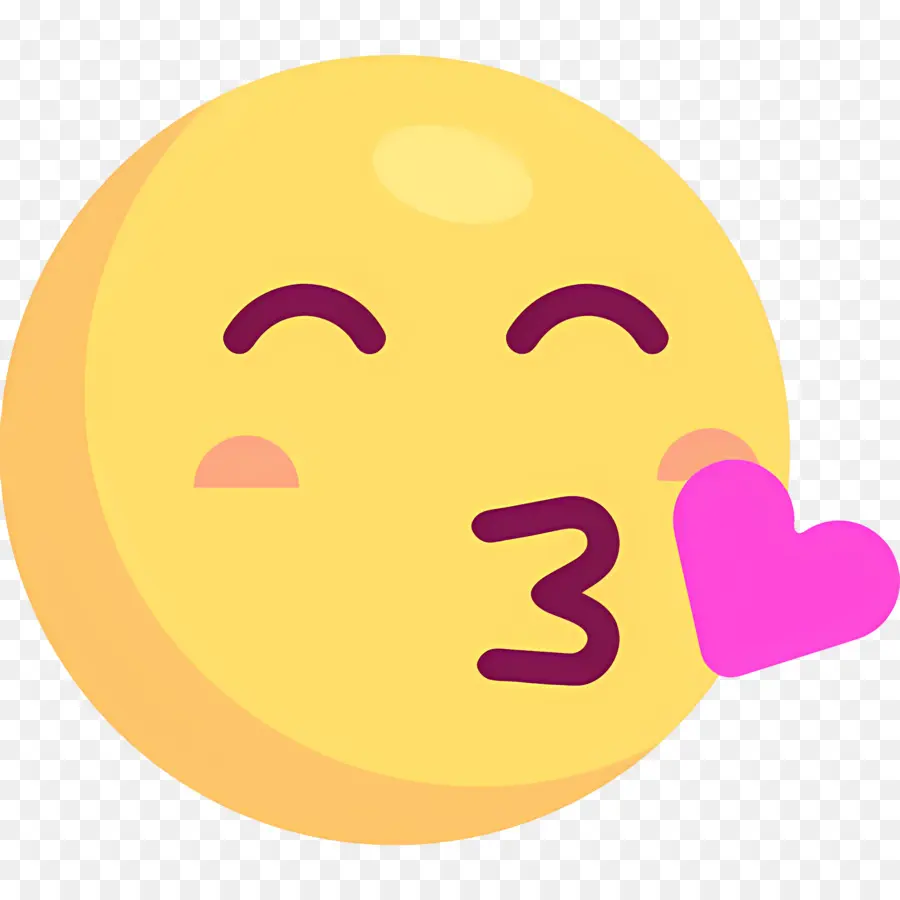 öpücük Emojisi，Emojiyi öpmek PNG