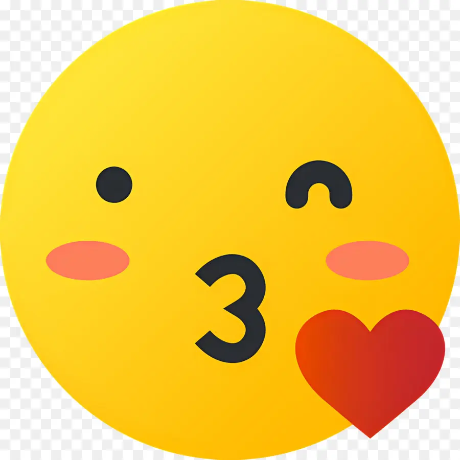 öpücük Emojisi，Emojiyi öpmek PNG