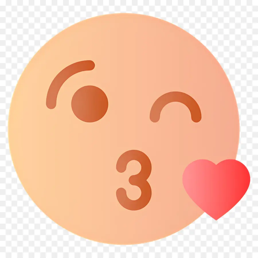 öpücük Emojisi，Emojiyi öpmek PNG