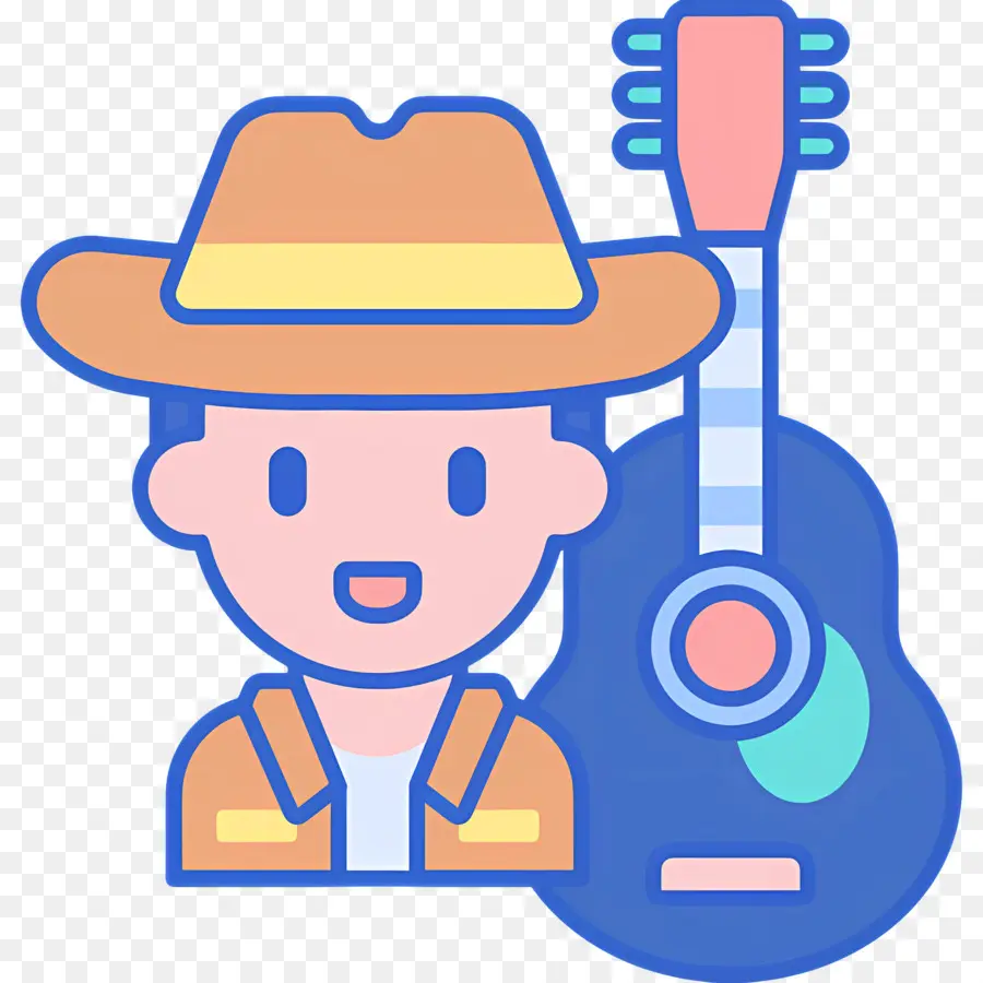 ülke Müziği，Kovboy Ve Gitar PNG