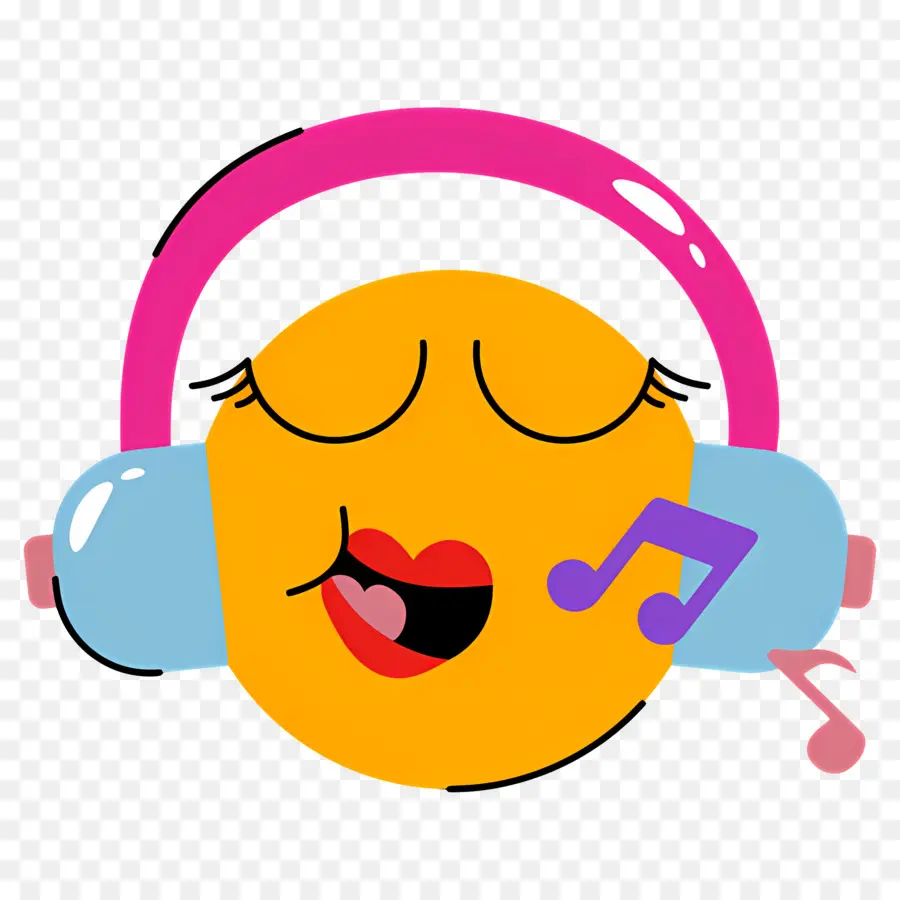 Müzik Dinlemek，Şarkı Söyleyen Emoji PNG