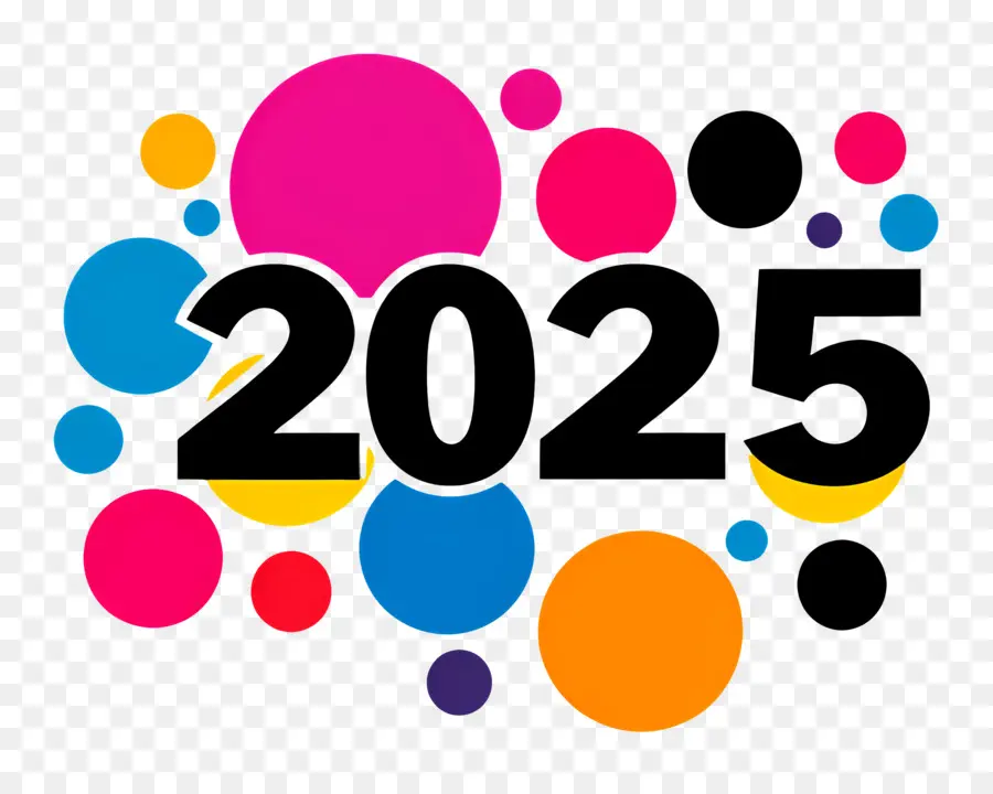 2025 Yılı，2025 Renkli Daireler PNG