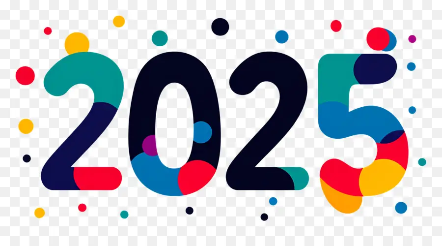 2025 Logosu，Renkli 2025 PNG