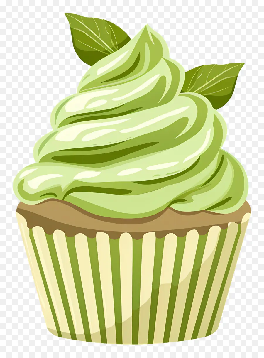 Matcha Cupcake，Yeşil Kek PNG