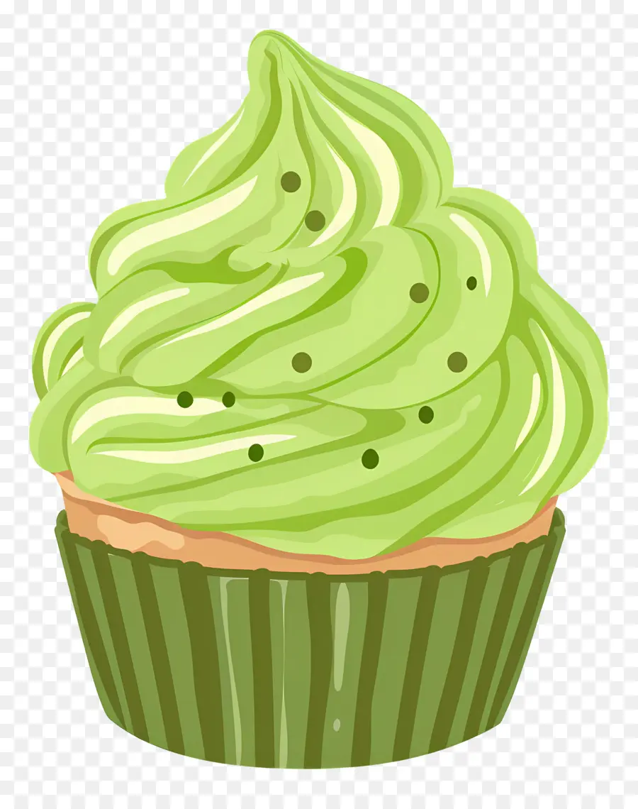 Matcha Cupcake，Yeşil Kek PNG