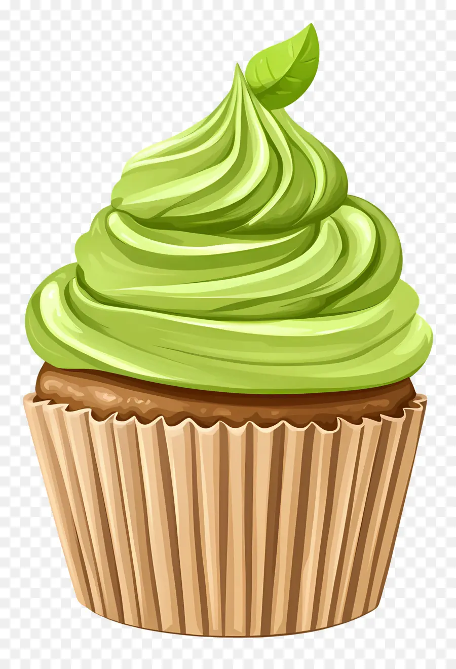 Matcha Cupcake，Kek PNG