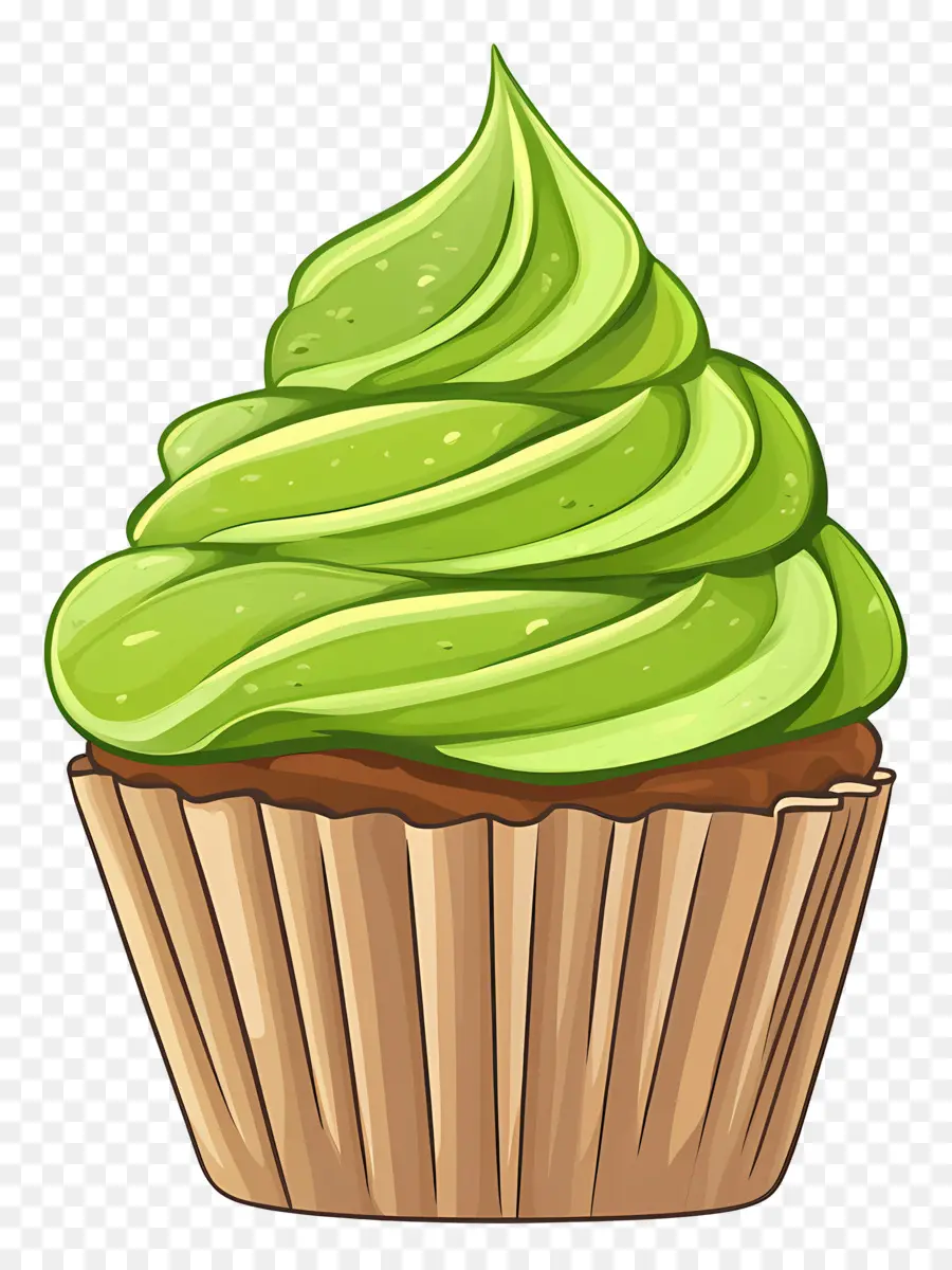 Matcha Cupcake，Yeşil Kek PNG