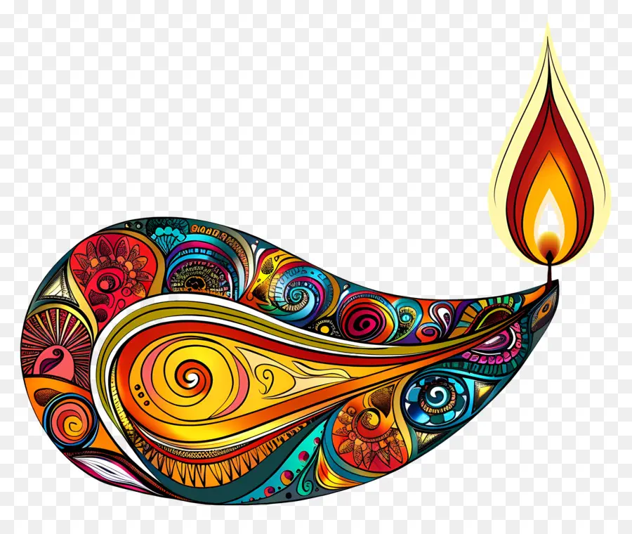 Diwali Çiçeği，Dekoratif Lamba PNG