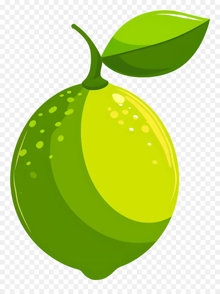 Yeşil Limon，Yapraklı Limon PNG