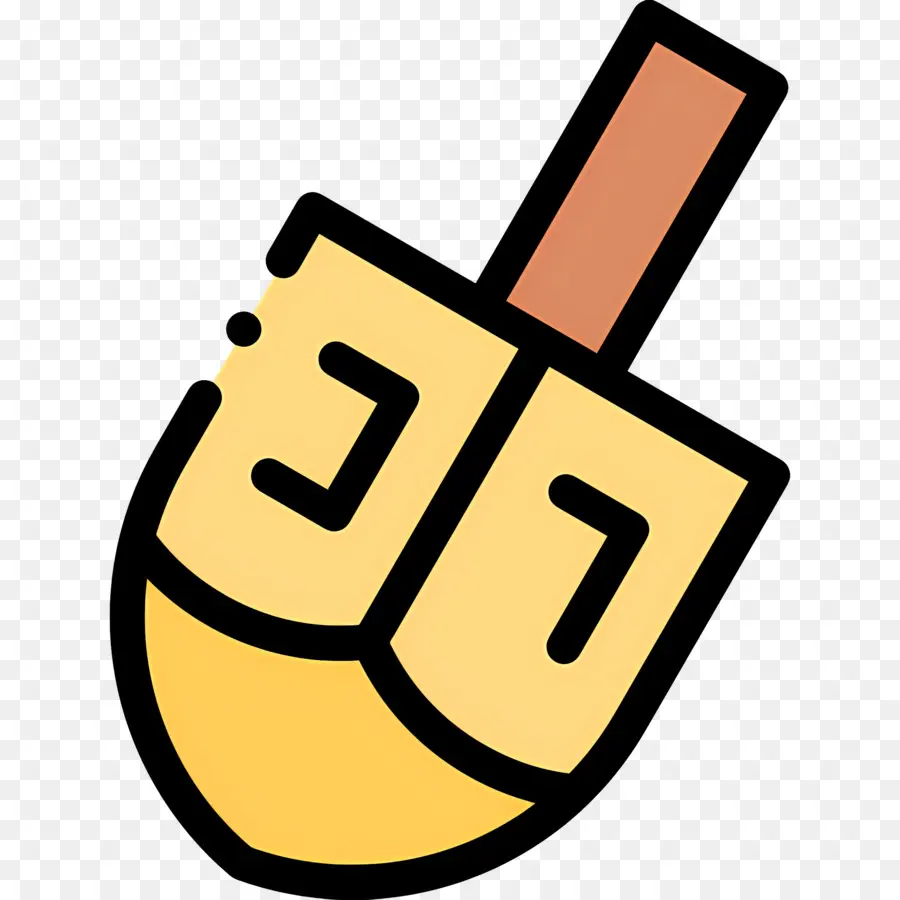 Hanuka Topaç，Sarı Dreidel PNG