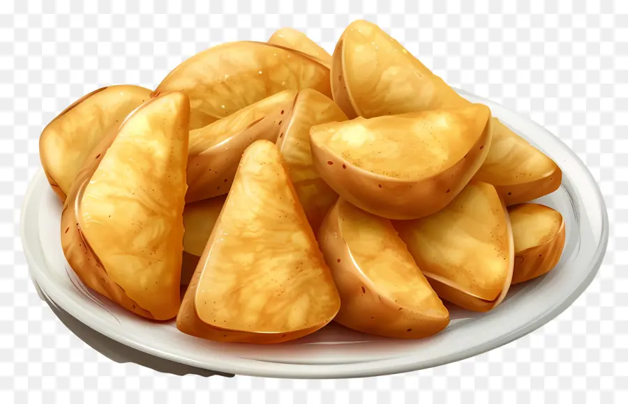 Patates Dilimleri，Altın Patates Dilimleri PNG