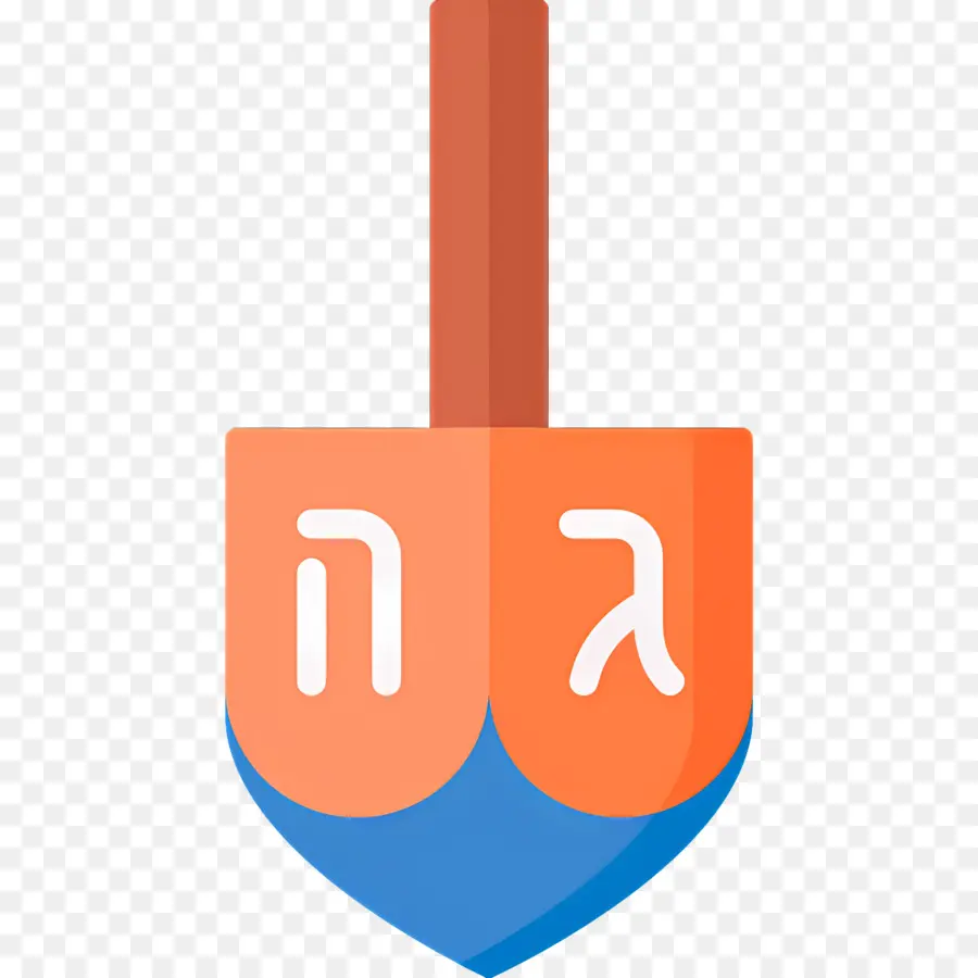 Hanuka Topaç，Turuncu Ve Mavi Dreidel PNG