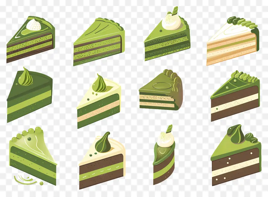 Matcha Tatlısı，Yeşil Kek PNG