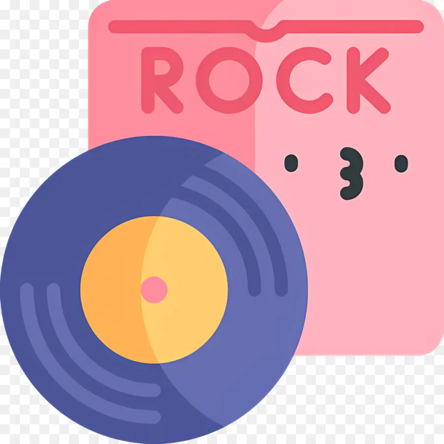 Rock Müzik，Kaya Vinil PNG