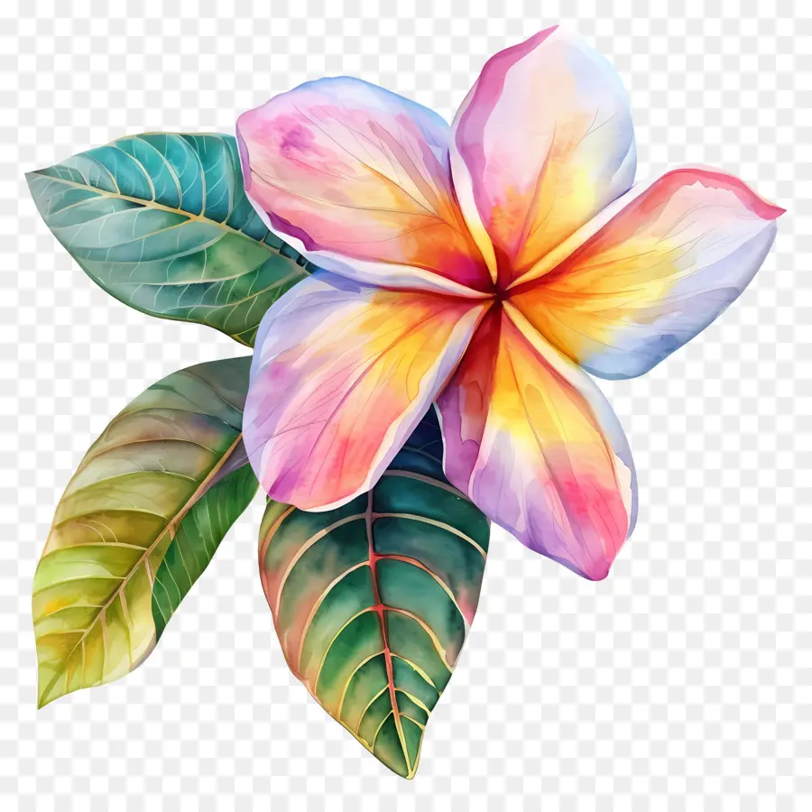 Plumeria çiçeği，Renkli çiçek PNG