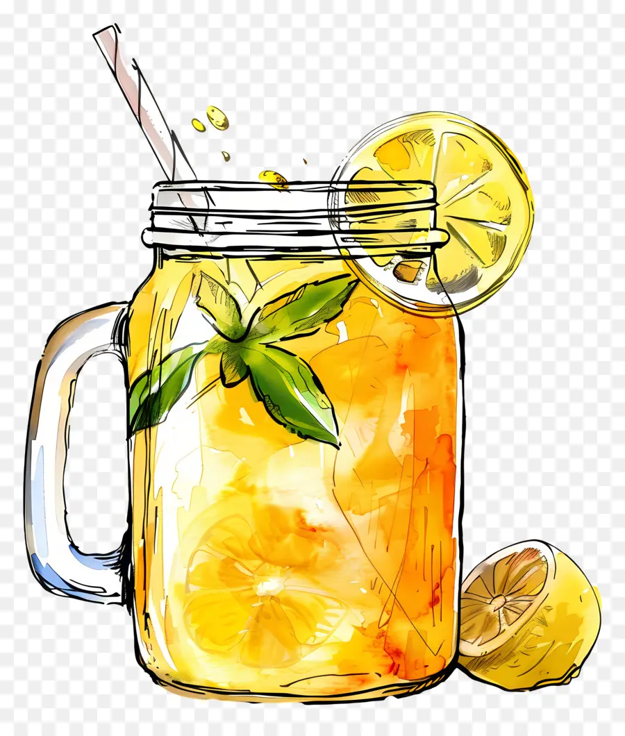 Limon Çayı，Kavanozda Limonata PNG