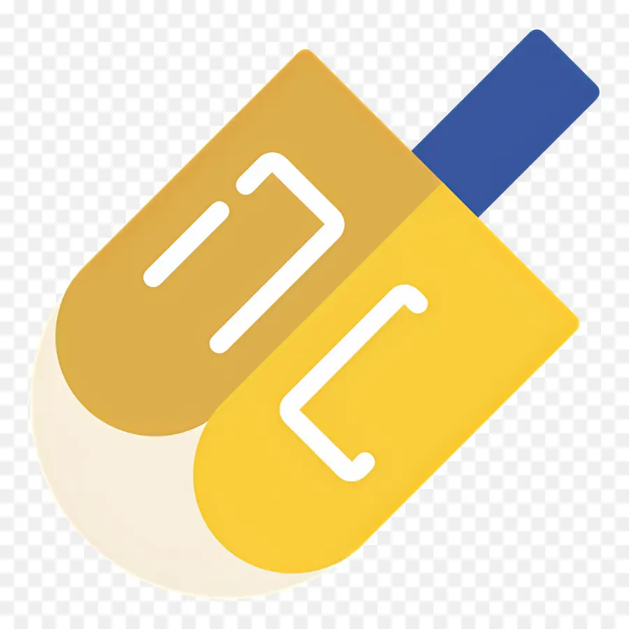 Hanuka Topaç，Sarı Dreidel PNG