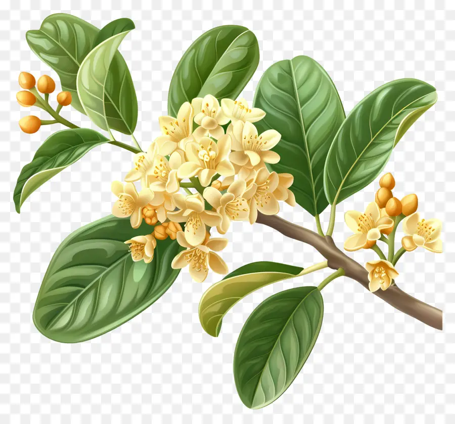 Osmanthus Çiçeği，Sarı Çiçekler PNG