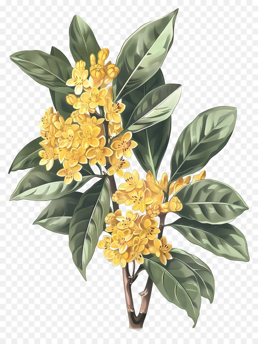 Osmanthus Çiçeği，Sarı Çiçekler PNG