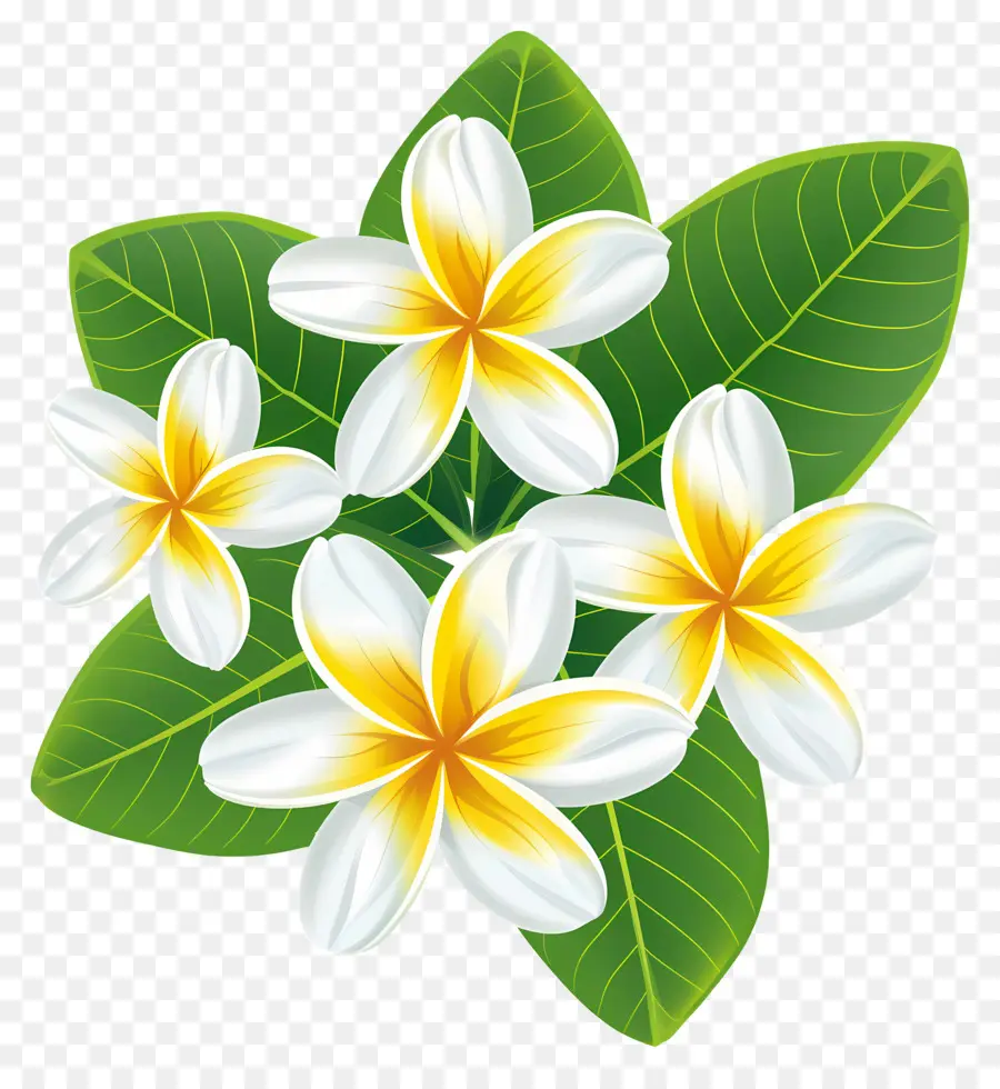 Frangipani Çiçeği，Çiçek çelengi PNG