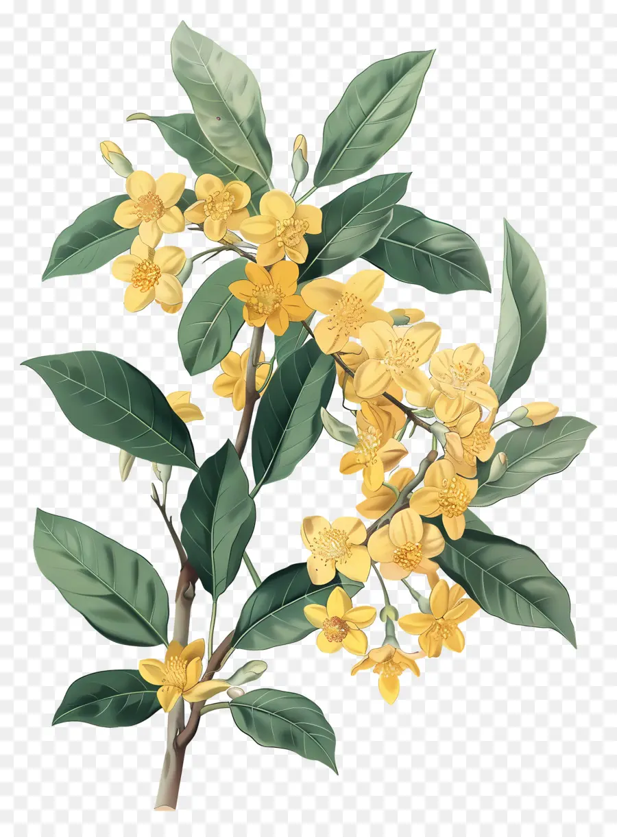 Osmanthus Çiçeği，Sarı Çiçekler PNG