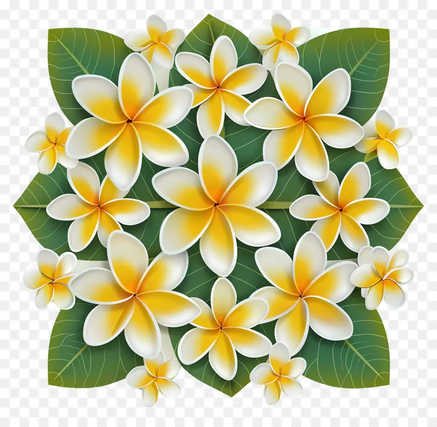 Frangipani Çiçeği，Plumeria Buketi PNG