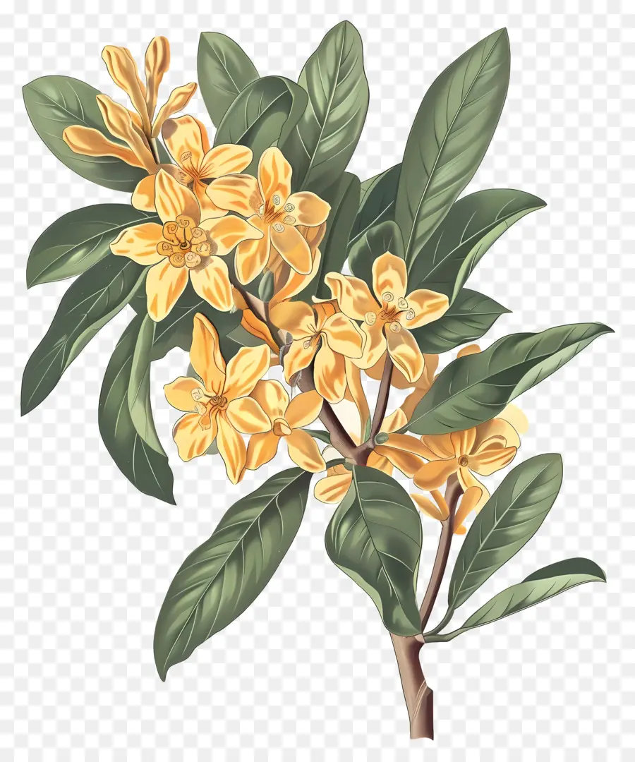 Osmanthus Çiçeği，Sarı Çiçekler PNG