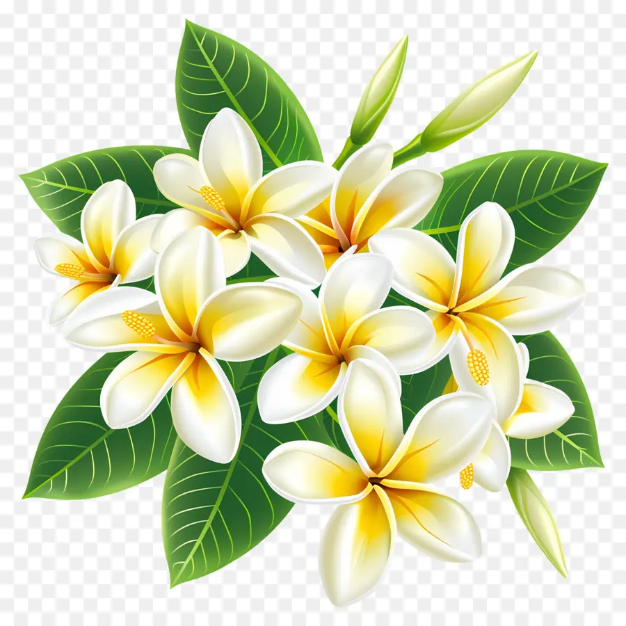 Frangipani Çiçeği，Plumeria Buketi PNG