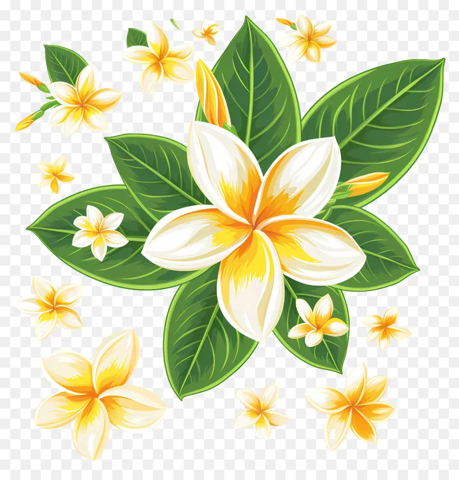 Frangipani Çiçeği，Plumeria'nın çiçekleri PNG