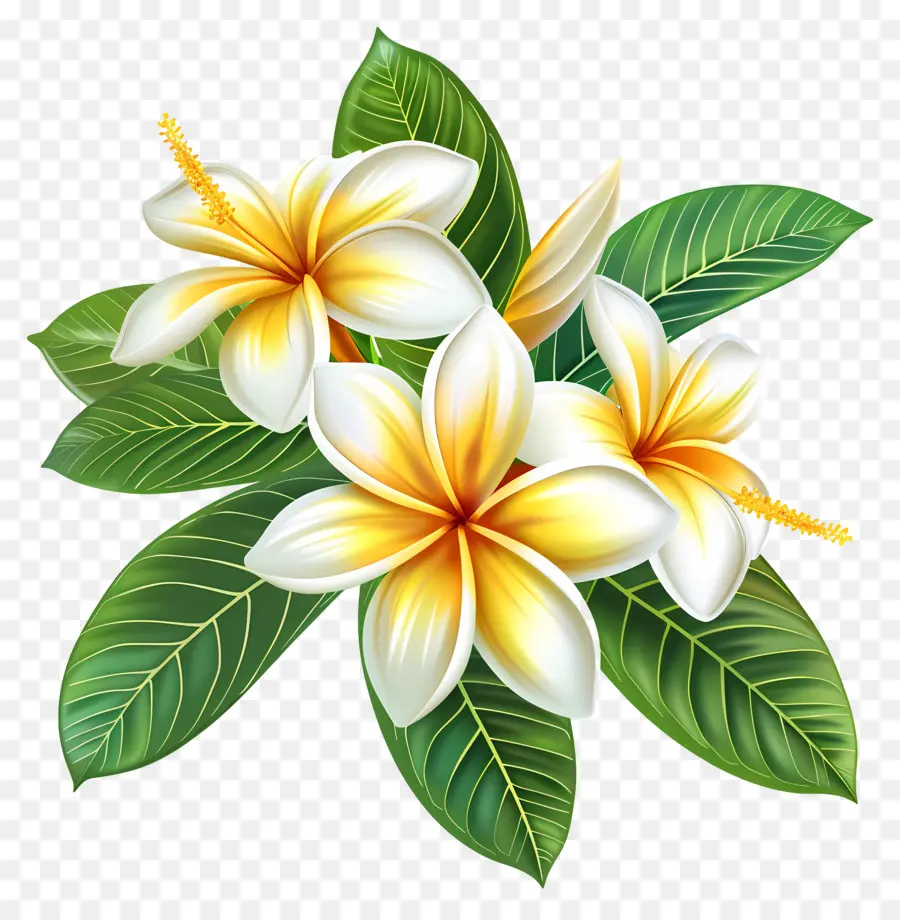 Frangipani Çiçeği，Plumeria'nın çiçekleri PNG