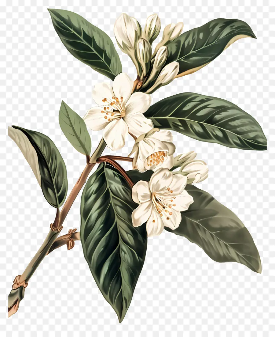 Osmanthus Çiçeği，Beyaz Çiçekler PNG