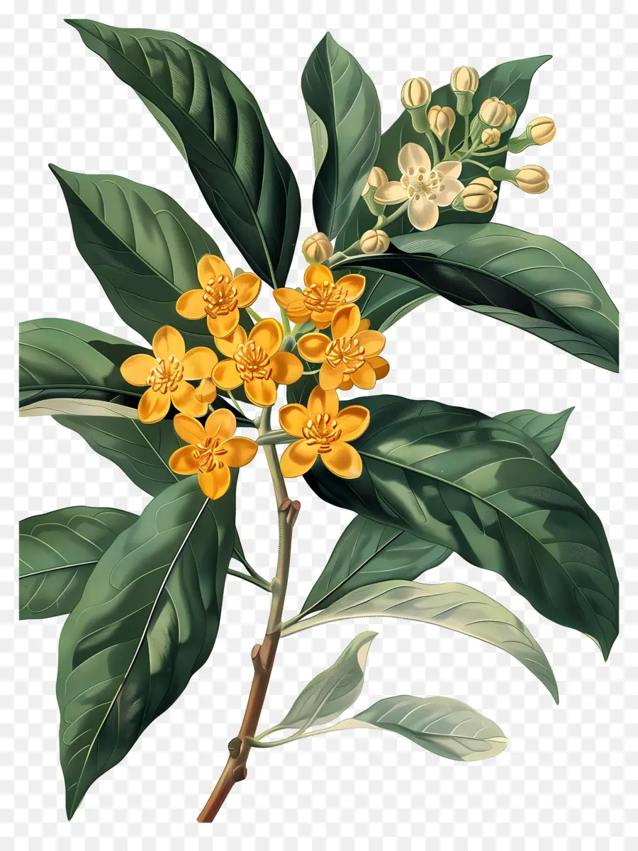 Osmanthus Çiçeği，Sarı Çiçekler PNG