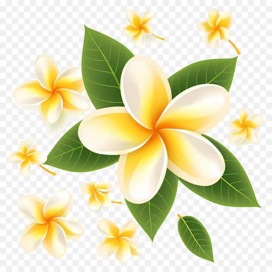 Frangipani Çiçeği，Plumeria Buketi PNG