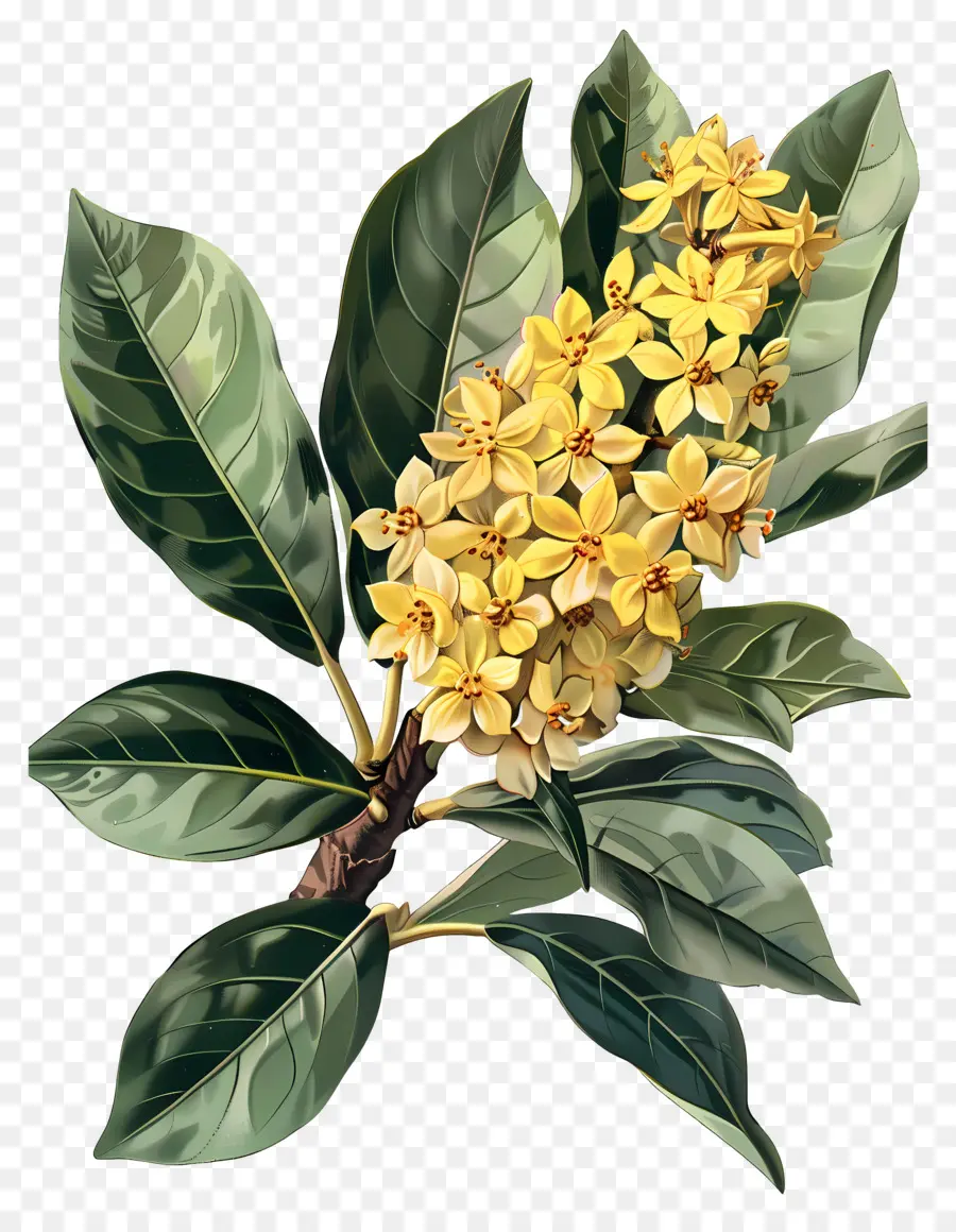 Osmanthus Çiçeği，Sarı Çiçekler PNG