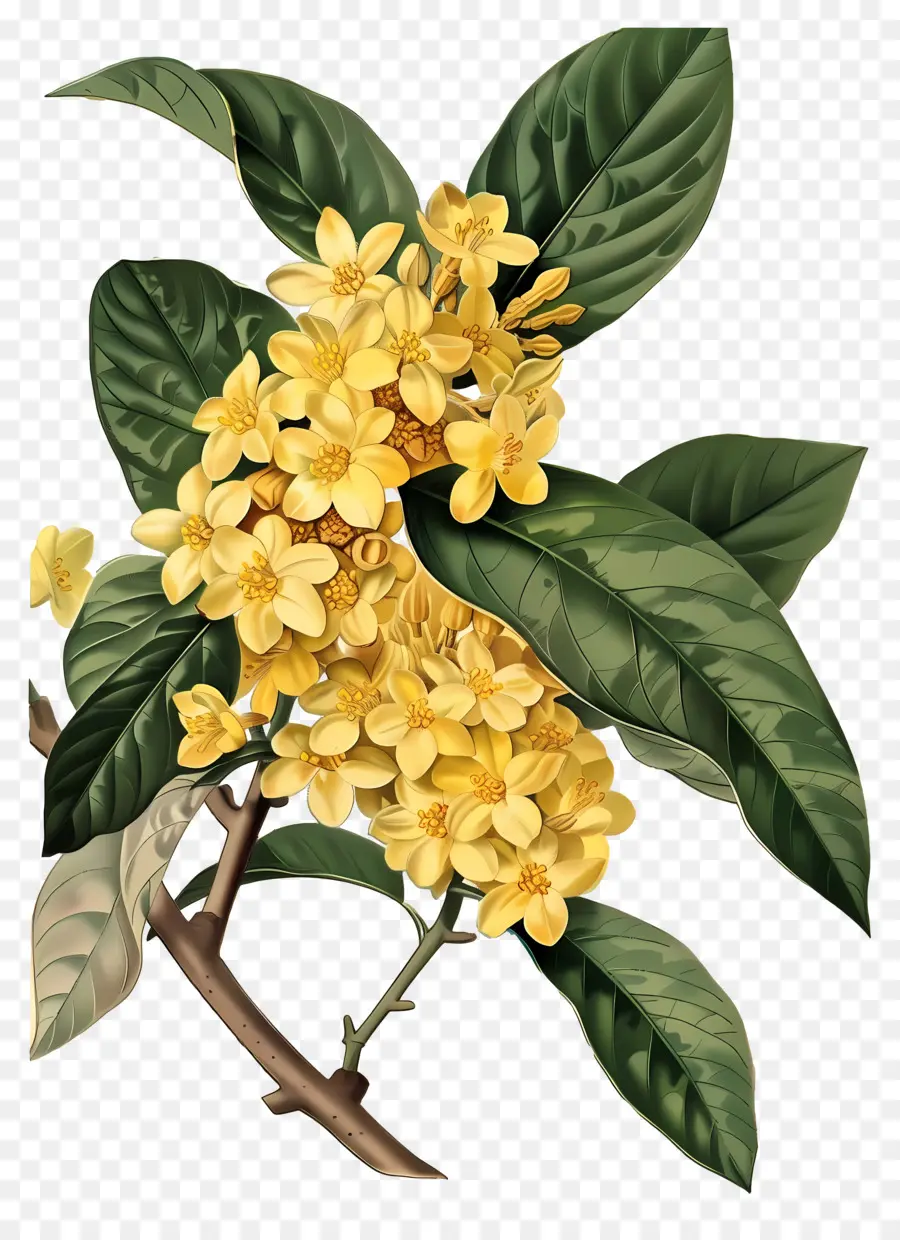 Osmanthus Çiçeği，Sarı Çiçekler PNG