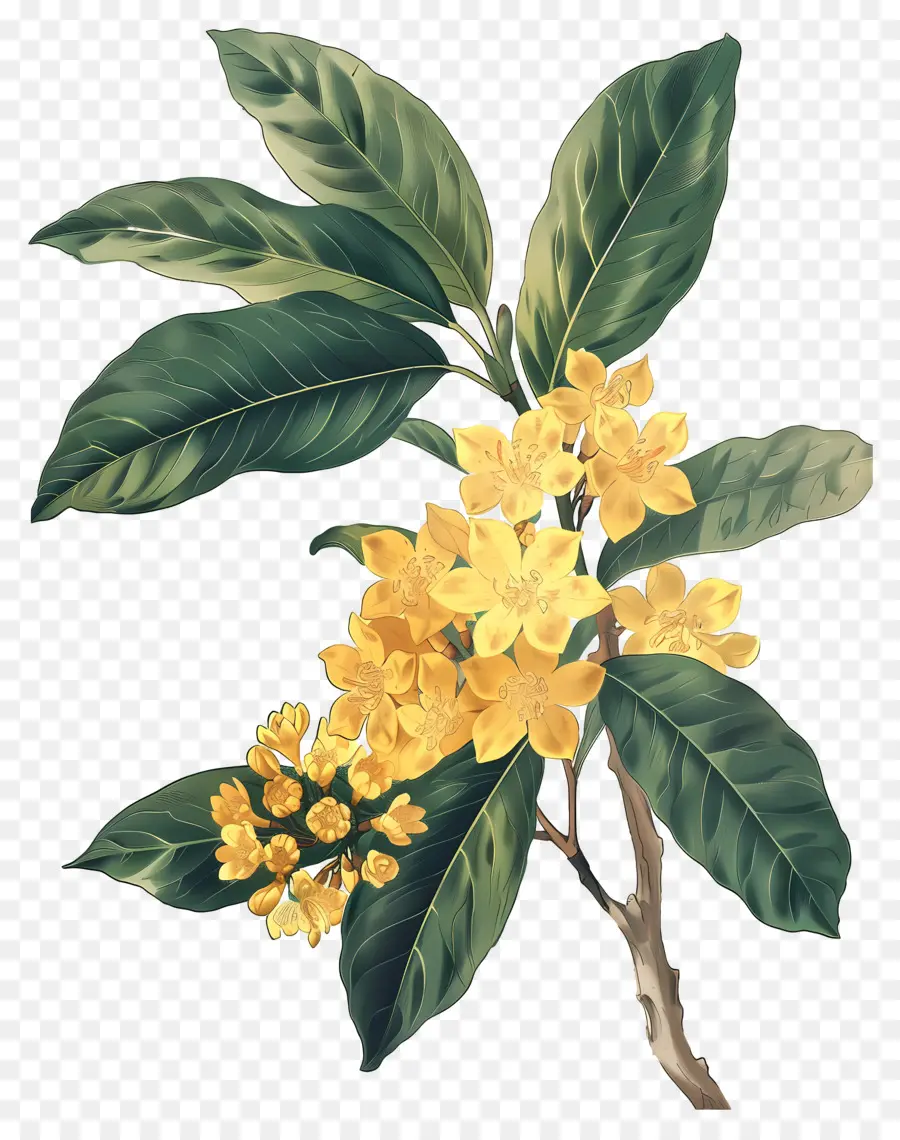 Osmanthus Çiçeği，Sarı Çiçekler PNG